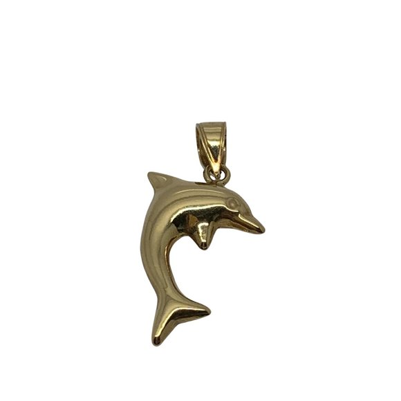 Dolphin charm in 14k gold - Picture 1 of 3